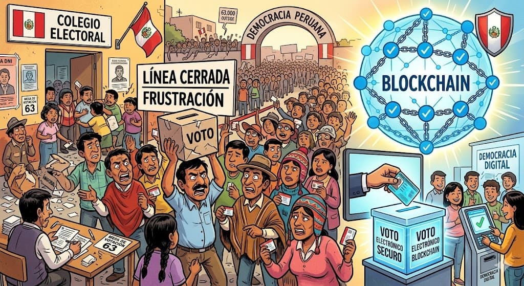 Elecciones 2026: El caos que dejó a 63 mil peruanos sin voto… ¿Blockchain podría salvar la democracia?