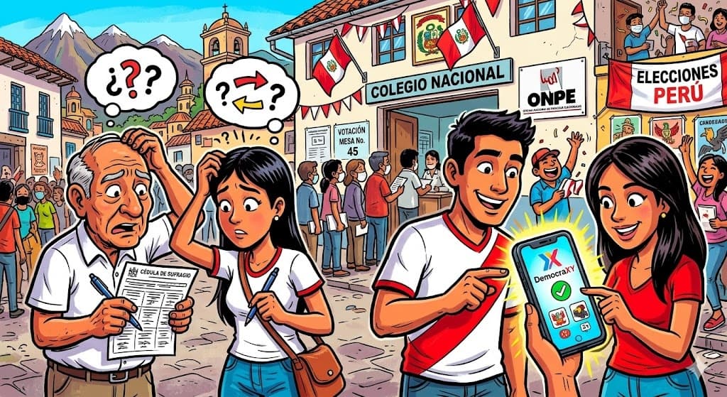 ¿Sabes votar? El 70% de peruanos confunde la cédula y la app de DemocraXY llega para cambiarlo todo
